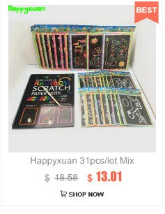 Happyxuan 50 листов Magic Цвет Радуга бумага для заметок набор карт с трафарет для граффити для рисования DIY художественная роспись игрушки для детей