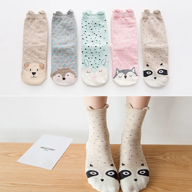 5 пар/лот Новое поступление женские носки для девочек хлопковые с объемными