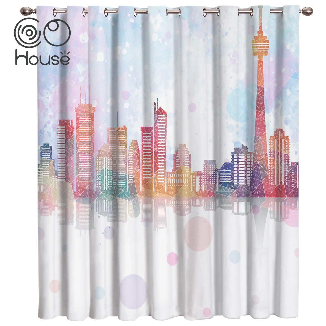 Занавески для окна COCOHouse с изображением города Ванкувер занавески гостиной
