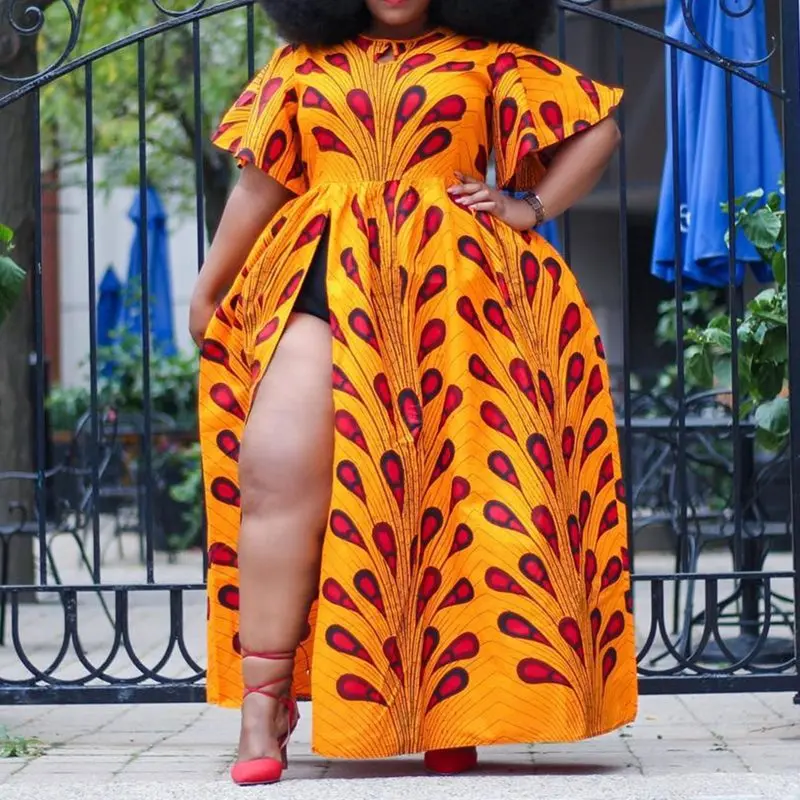 Летнее платье для вечеринки бохо Африканский этнический стиль размера плюс