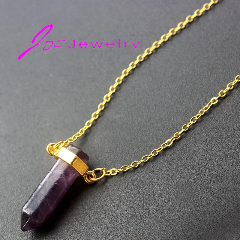 Пуля Форма натуральный камень настоящие ожерелья для женщин Пьер Исцеление DIY