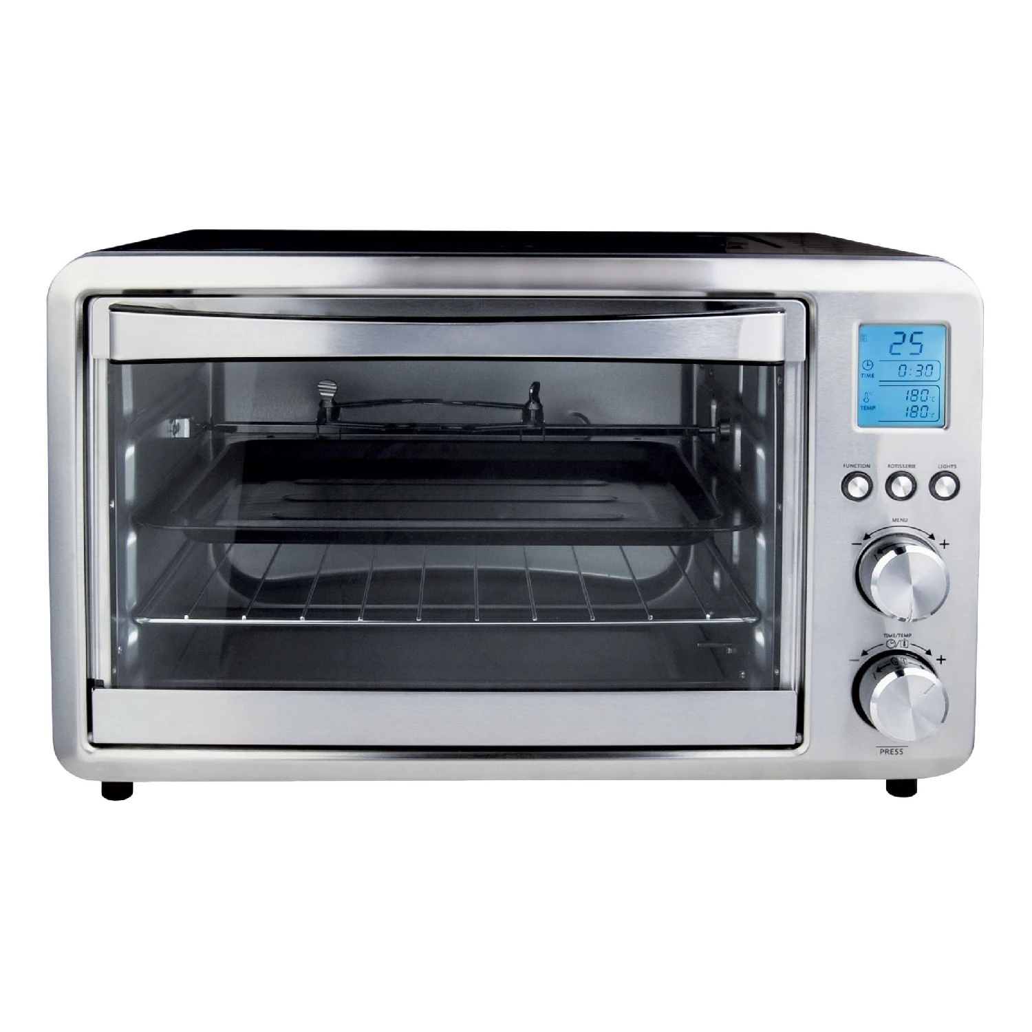 Мини печь GEMLUX GL OR 1555 (Мощность 1500 Вт объем духовки 25 л 2 нагревательных элемента