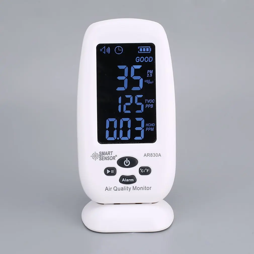 Умный датчик качества воздуха монитор газовый счетчик PM2.5 HCHO TVOC TEMP детектор