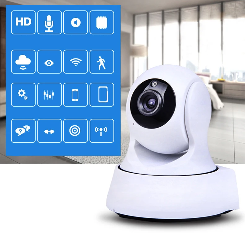 Домашняя камера видеонаблюдения инфракрасная ночного видения беспроводная Wi Fi