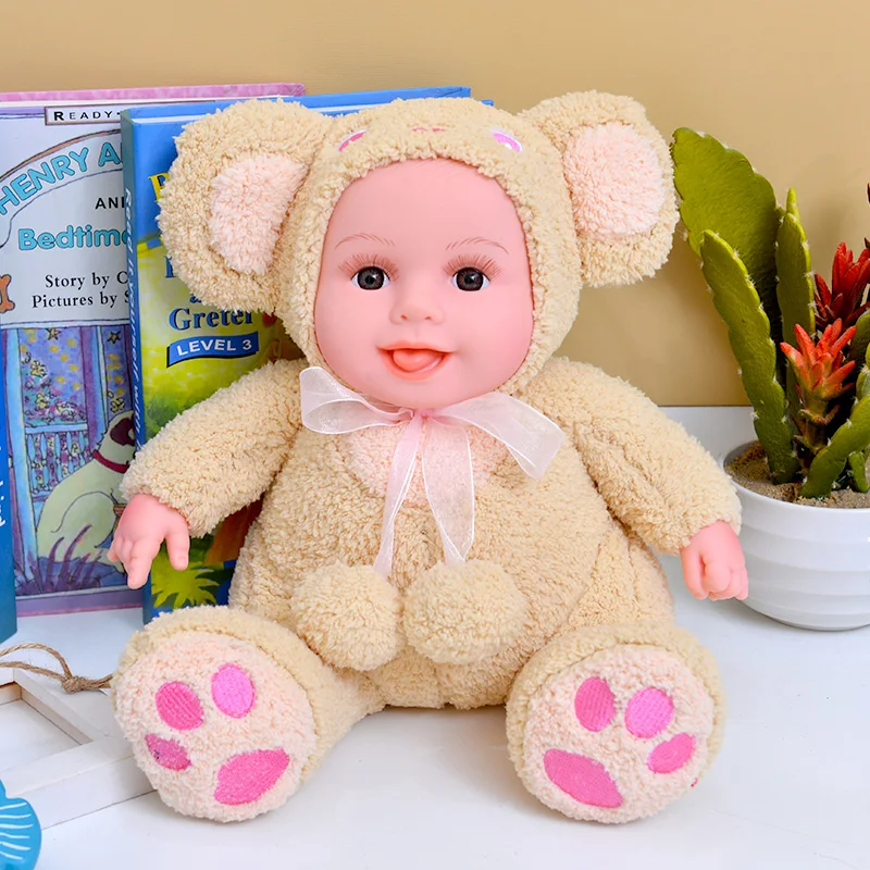 Очень милый 3 вида цветов пение Моделирование куклы Reborn baby doll сна успокоить мод