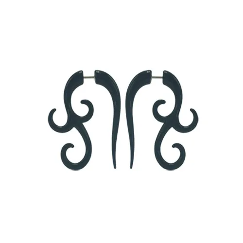 1 пара черный акриловые Поддельные жук Спираль уха конические расширители