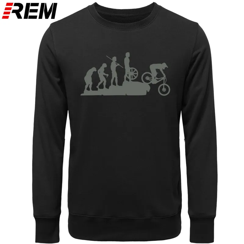 Горные велосипеды горные толстовки забавные толстовки мужские панк топы хипстер Хлопок велосипед повседневные толстовки с длинными рукавами, толстовки - Цвет: BLACK GRAY