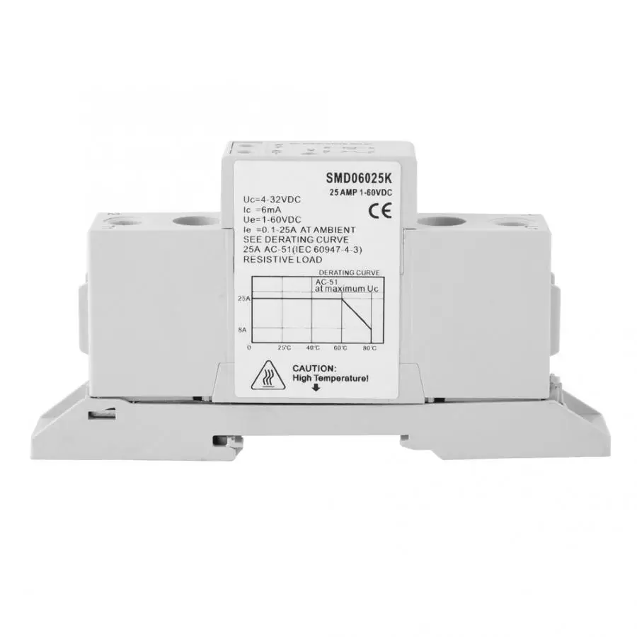 Однофазное твердотельное реле постоянного тока DSMD100015S для DIN-рейки Модуль и плата
