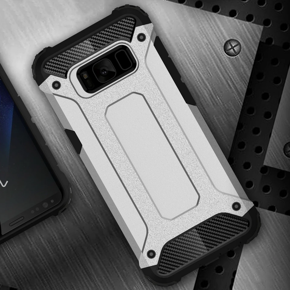 Чехол для Samsung Galaxy S8 роскошный Силиконовый ТПУ + ПК Гибридный тяжелый