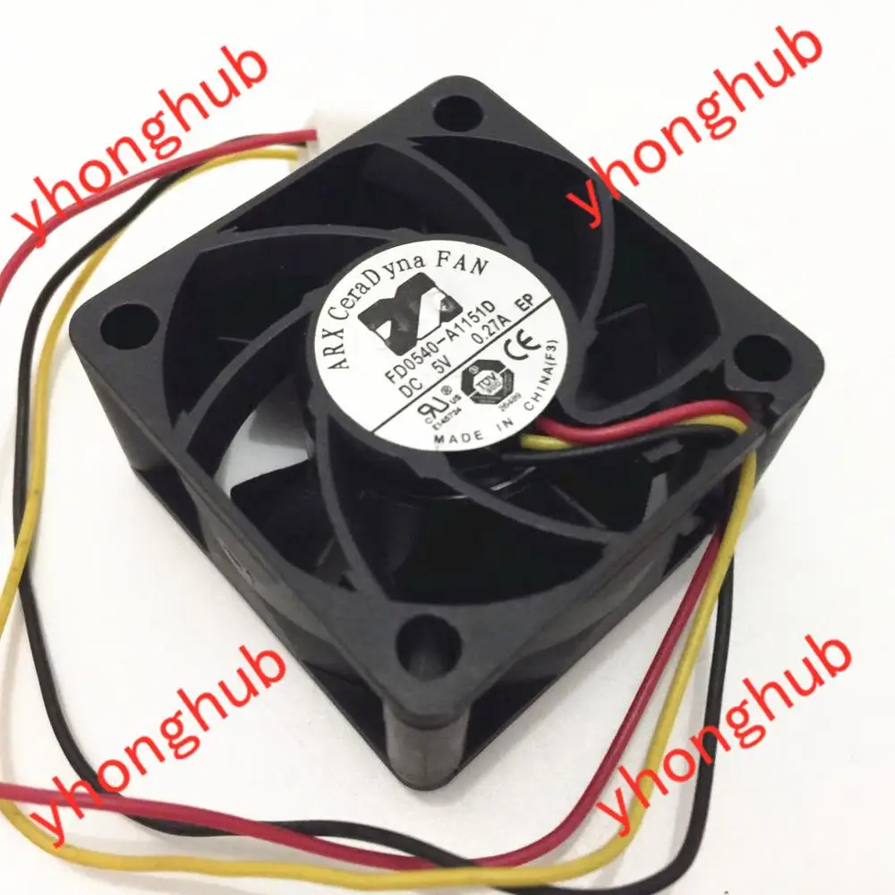 ARX FD0540-A1151D DC 5V 0.27A 40x40x20 мм 3-проводной Вентилятор охлаждения сервера