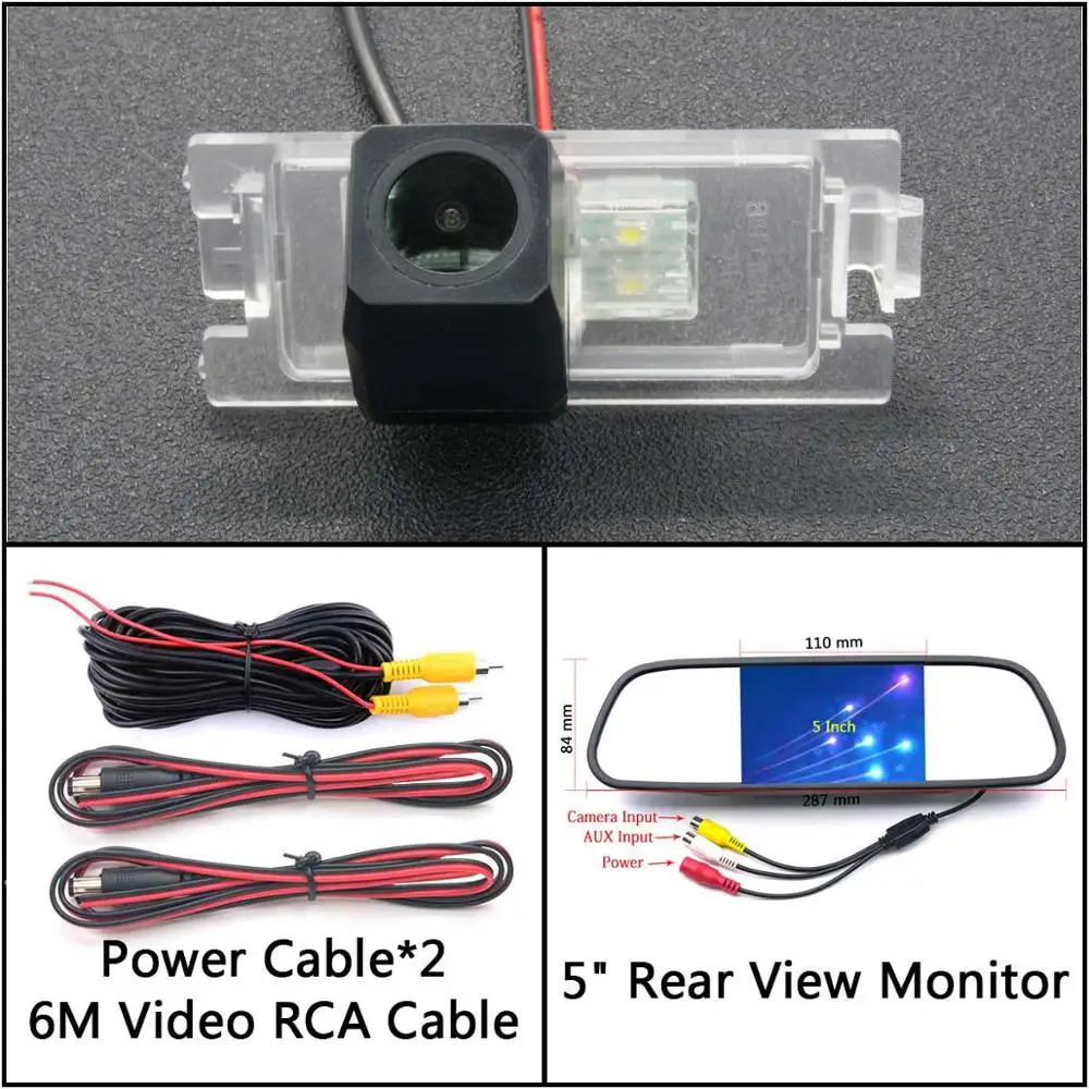 Cam N 5 inch Mirror Full HD резервная камера заднего вида для Dodge большой караван путешествие JCUV Калибр Автостоянка ЖК Зеркало монитор камера заднего вида - Название цвета: Cam N 5 inch Mirror