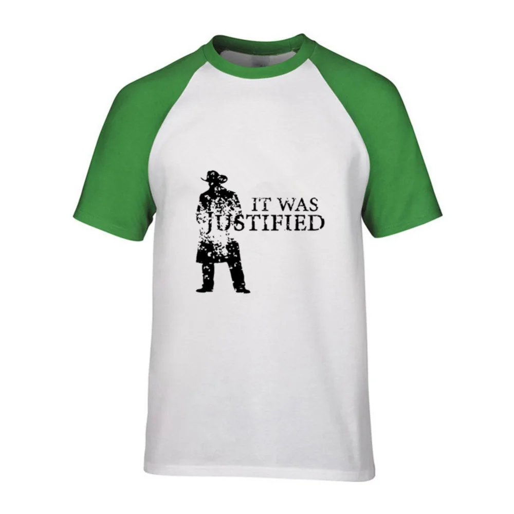 TV Justified Men's T-Shirts Funny Printed Short Sleeve Tshirts Summer Hip Hop Casual Cotton Tops Tees Streetwear free shipping | Мужская