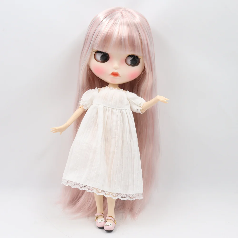 Ледяной DBS Blyth кукольные 1/6 bjd из белой кожи шарнирное тело сказочных розовых