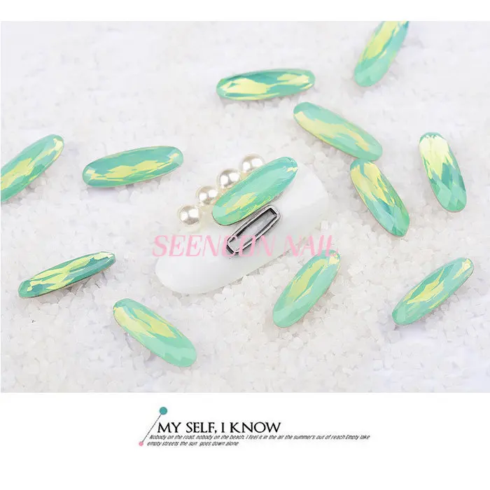 10 шт. Блестящие Стразы для ногтей овальной формы|rhinestones for nails|nail art crystalnail |