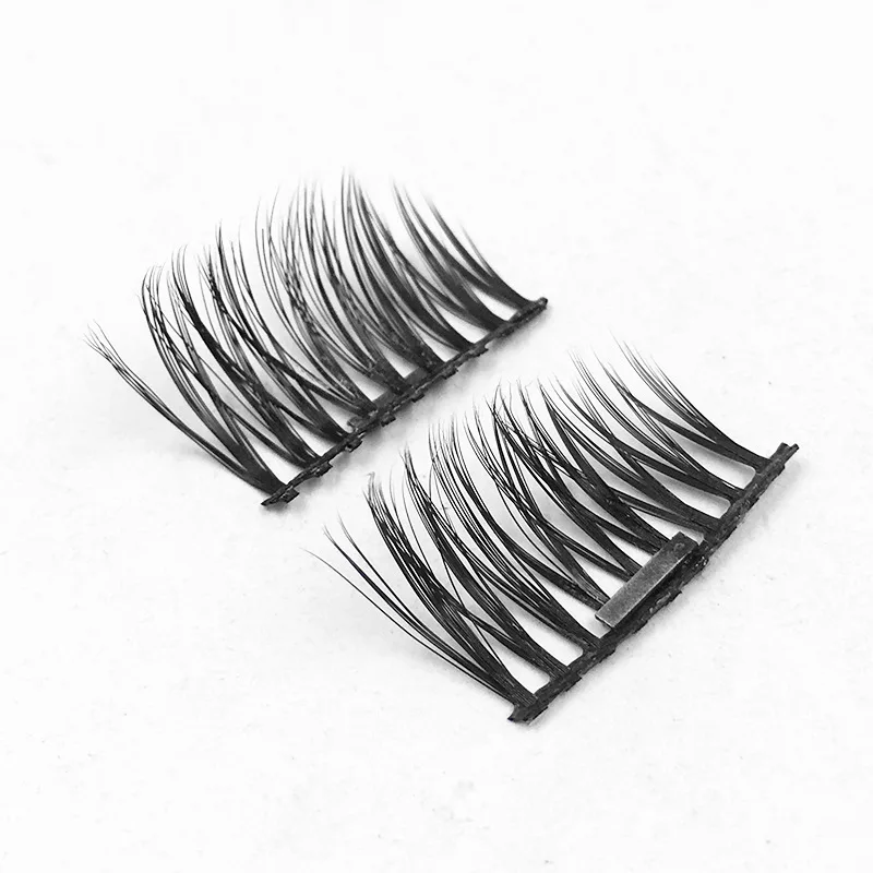 Новинка легко носить 3D Двойные магнитные ресницы натуральные без клея