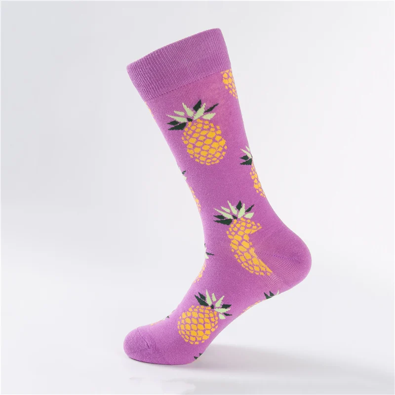 50306 Мода sockmark скейтборд Chaussette Homme мода Фрукты Ананас черешня мужские носки Европейский США хип-хоп улица Crew забавные носки - Цвет: 50306