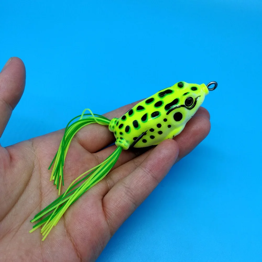 HOOFISH, 5 шт.+ 1 коробка/партия, верхняя водная приманка в виде лягушки, 13,5 г/55 мм, приманка для ловли змей и басов, Мягкая приманка для ловли рыбы