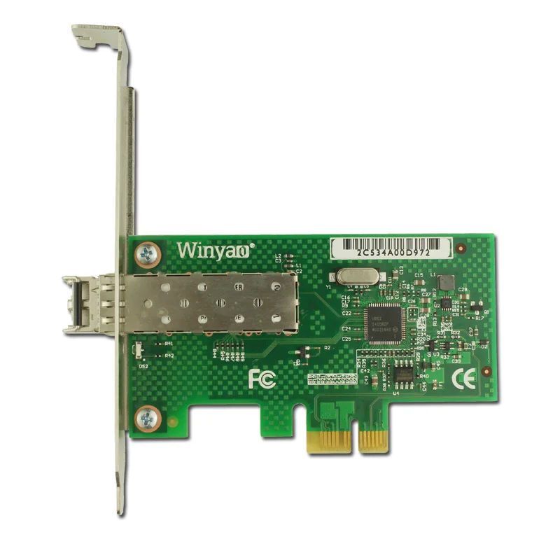 Winyao WYI210F PCI Express X1 1000 Мбит/с SFP LC (850nm) гигабитный Ethernet Lan волоконно Серверная сетевая