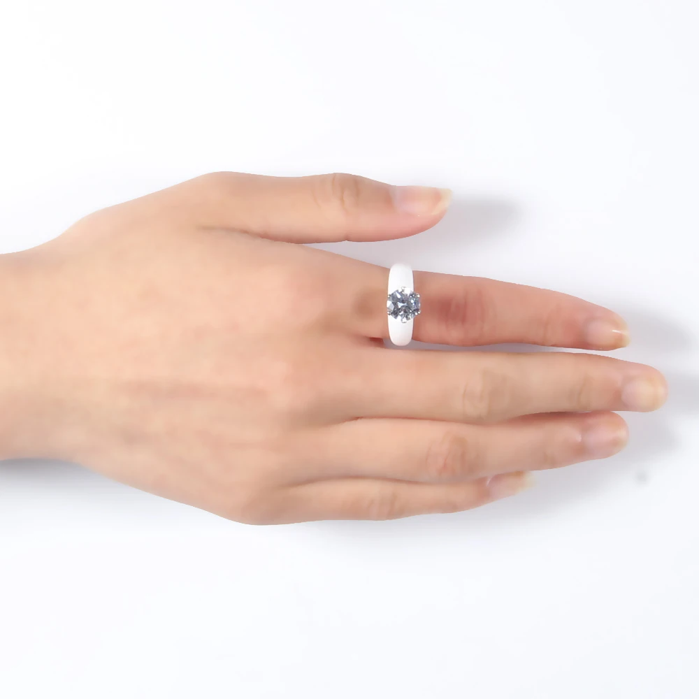 Wholesale Wedding Engagement Round Ring Black And White Color Cubic Zirconia for Women Gift | Украшения и аксессуары