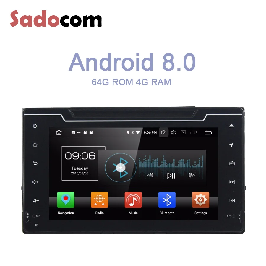 8 &quotAndroid 0 автомобиль DVD мультимедийный плеер 4G Оперативная память 64 GB core для Toyota