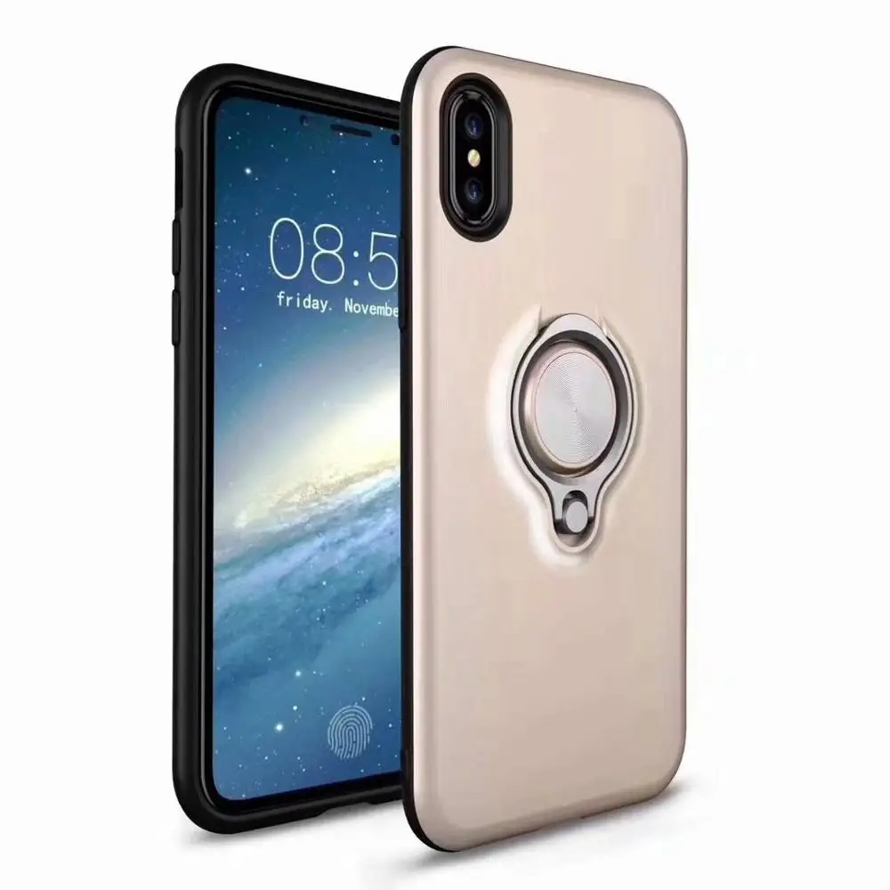 Rose Gold Скрытый кольцевой чехол-подставка для телефона для iPhone X XS MAX XR 11 8 7 6 6S Plus Автомобильный Магнит задняя крышка для iPhone 11 11 Pro MAX Coque - Цвет: Rose Gold