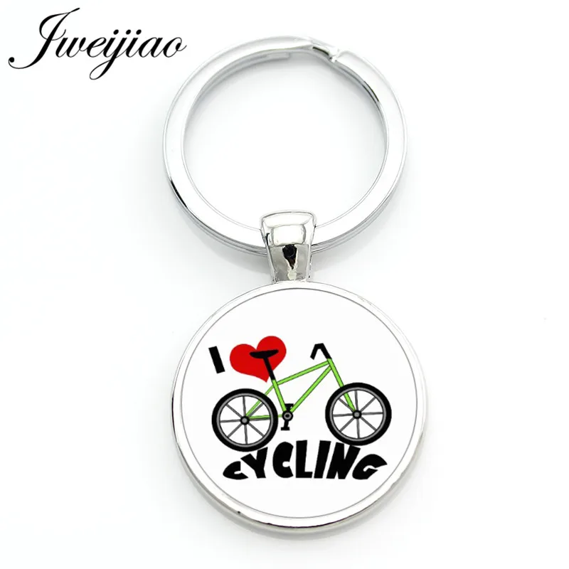 

JWEIJIAO I Love My Bike keychain vintage bicycle bike Cycling sports lover key chain ring holder men women jewelry Custom SP426