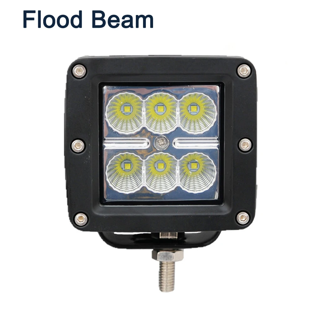 

1pcs ECAHAYAKU 3 Inch Cubes 18W Led Work Light 6000K IP67 Waterproof Dustproof Shockproof for Farm Mechines Military Vehicles