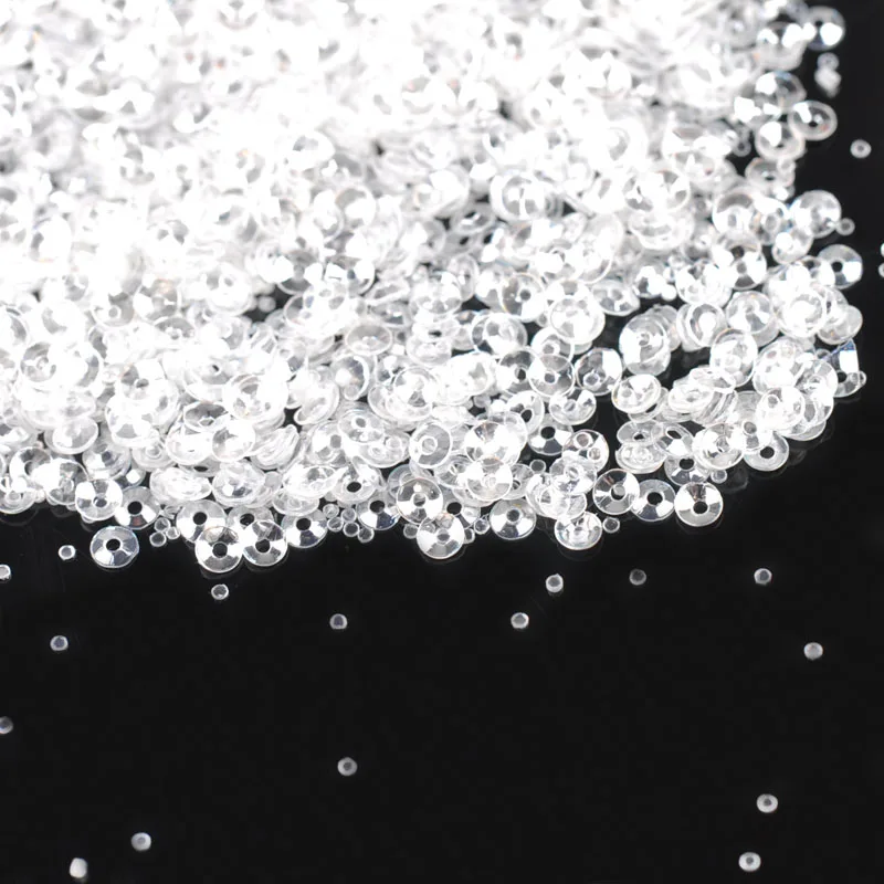 23 г (около 5000 шт.) белые круглые Блестки в форме кристаллов для самостоятельного