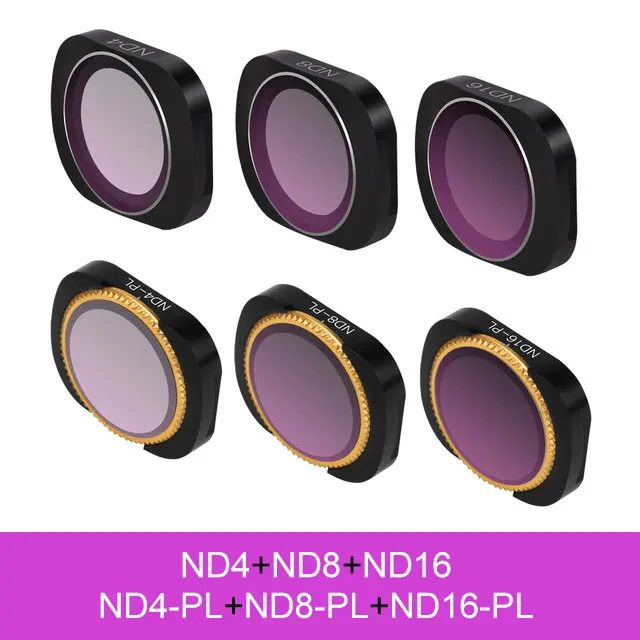 Синий MCUV CPL NDPL ND64-PL ND32-PL ND4 ND8 фильтр для объектива камеры комплект для DJI OSMO Карманный карданный держатель аксессуары DJI OSMO карманный фильтр - Цвет: Синий