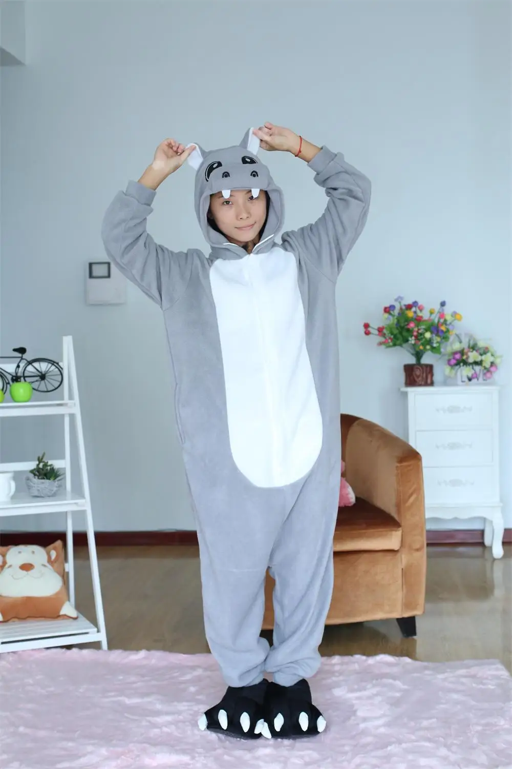 Kigurumi/Зимний комбинезон для мальчиков и девочек на Хеллоуин с изображением
