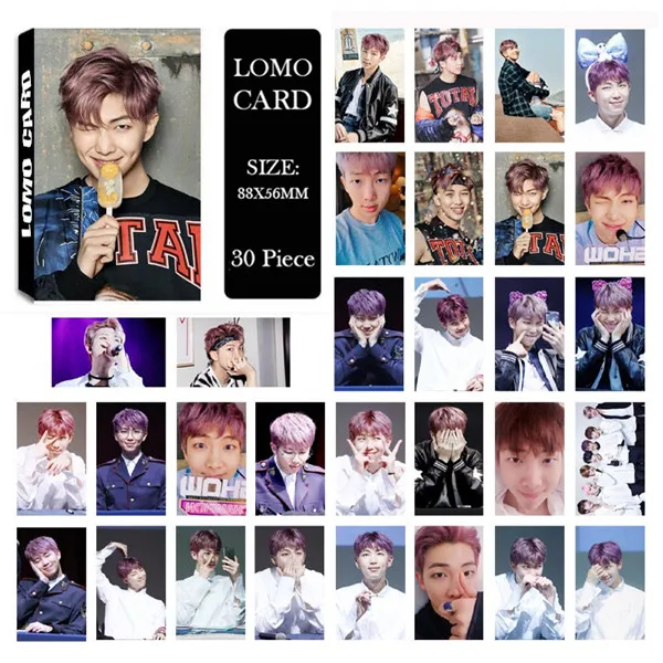 KPOP Bangtan Boys YOU NEVER WALK ALONE альбом ломо карты Новая мода самодельная бумажная фото карта HD Фотокарта LK449 - Цвет: RAP 03