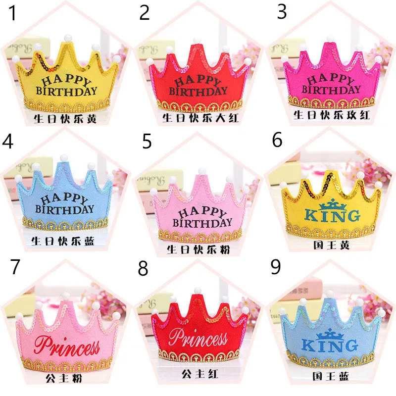 Счастливые шляпы для вечеринки по случаю Дня Рождения DIY милые шапочки ручной