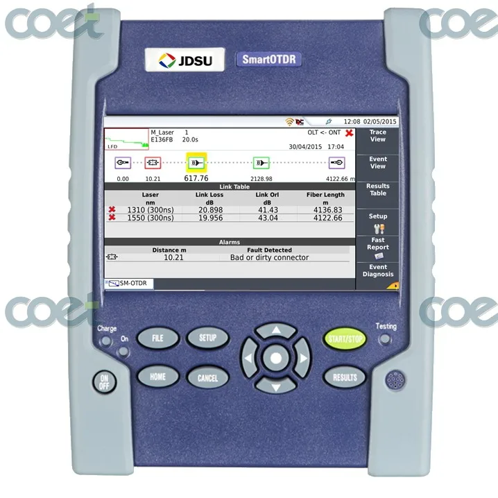 FTTx оптический временной домен рефлектометрический тест JDSU MTS 2000 SM OTDR 1310/1550нм 33/31дб