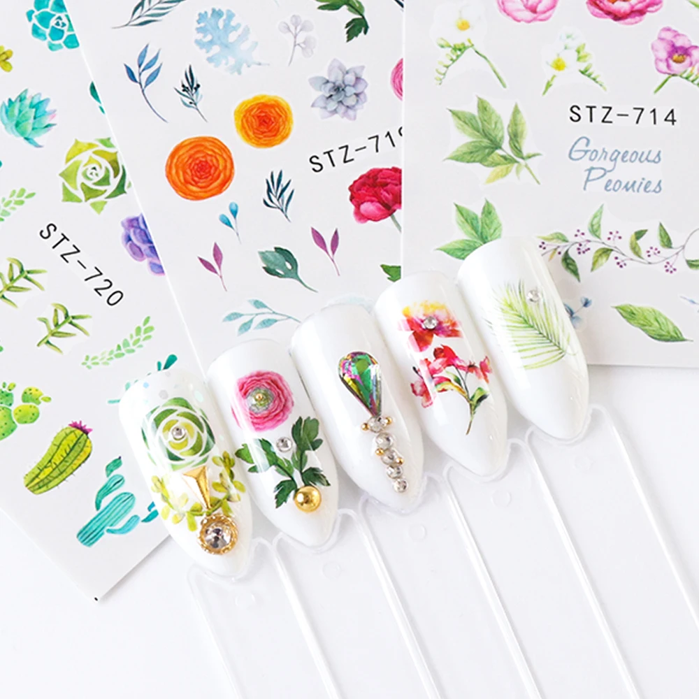 1 шт. наклейки для дизайна ногтей слайдер переводная наклейка кончик водяной знак