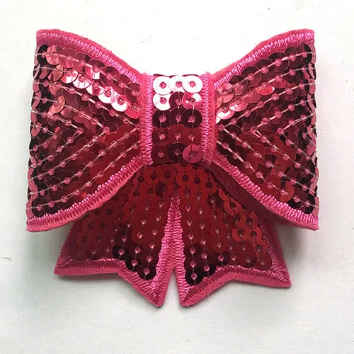 Hot pink 3inch Детские девушки блесток луки с зажимами Малыш Детские праздничные волосы бант зажим для волос Детские бантики зажим для волос аксессуары для волос - Цвет: Hot pink 3inch