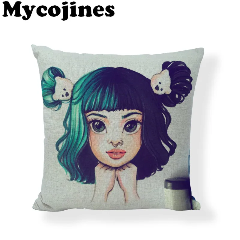 Наволочки для подушек Melanie Martinez Crybaby 45*45 см, для девочек, с рисунком облака, дождя, соски, дизайн, Офисная Автомобильная декоративная наволочка для подушки