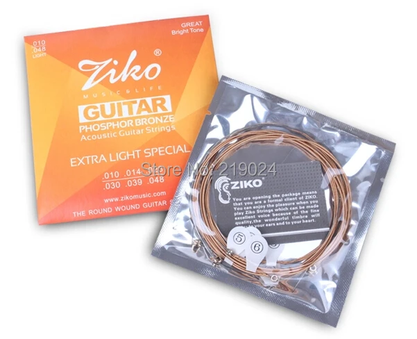 DP-010 CP-011 DP-012 Ziko акустическая гитарные струны в дополнительном освещении. 010--.047