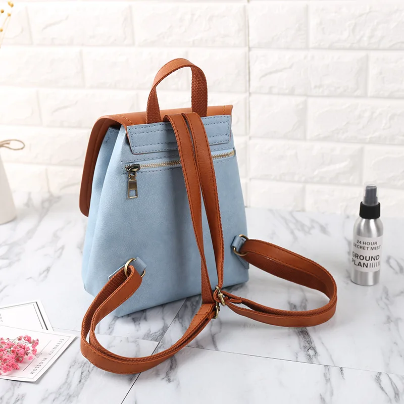 Ansloth Lovely Mini Backpack For Teenage Girls Fashion Pu Leather Women Bags Candy Color School Female Casual Bag HPS57 | Багаж и сумки