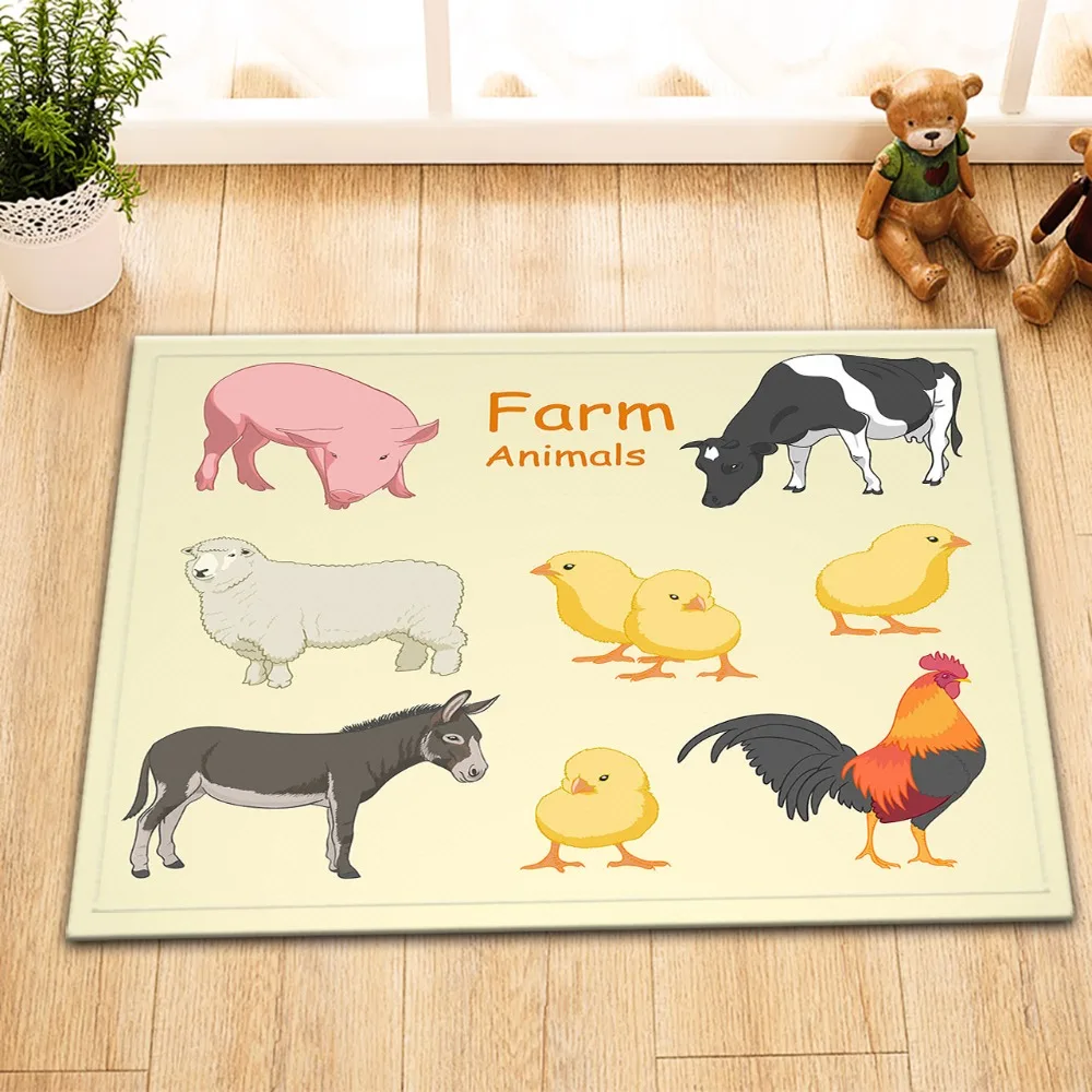 60*40 детские милые совы птицы животные коврики для ванной пена с эффектом памяти