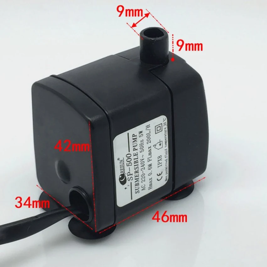 200L/ч 5W погружной водяной насос для аквариума настольные фонтанчики пруд водные
