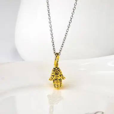 Ручная подвеска ожерелье из стерлингового серебра 925 пробы-печать по требованию