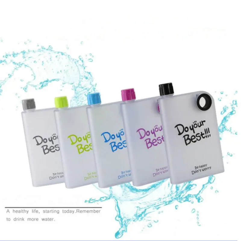 BPA free 380 мл Модная Портативная фляга для сока, фляга для спорта на открытом воздухе, пластиковые мои бутылки для воды, креативный чайник для ноутбука
