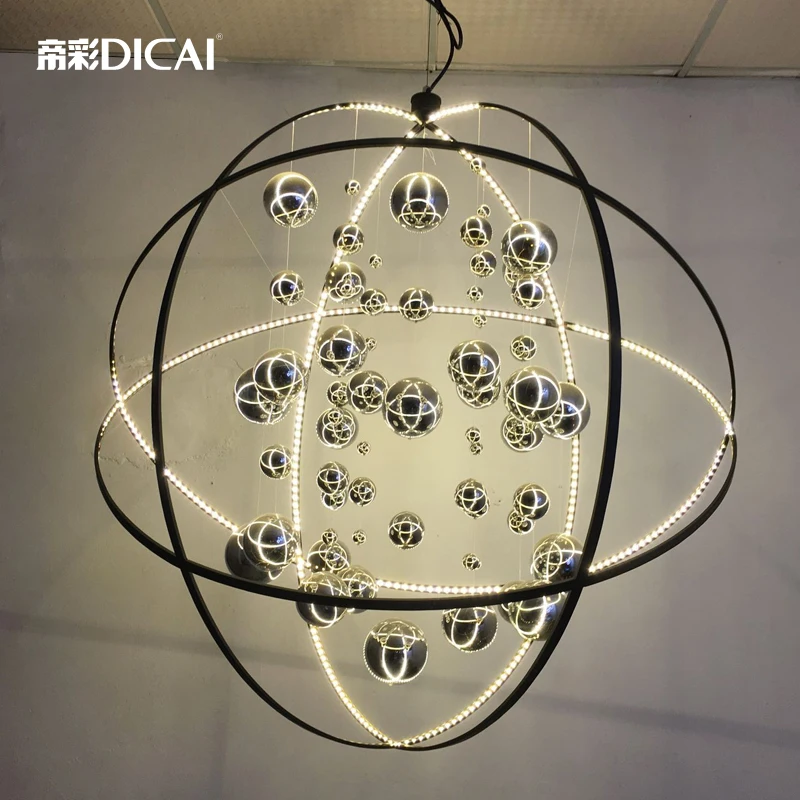 安い 新しいロフト Uiverse ボール Led シーリングランプ現代カフェバー店のつりランプペンダントカフェダイニングルームホテルホールレストラン照明