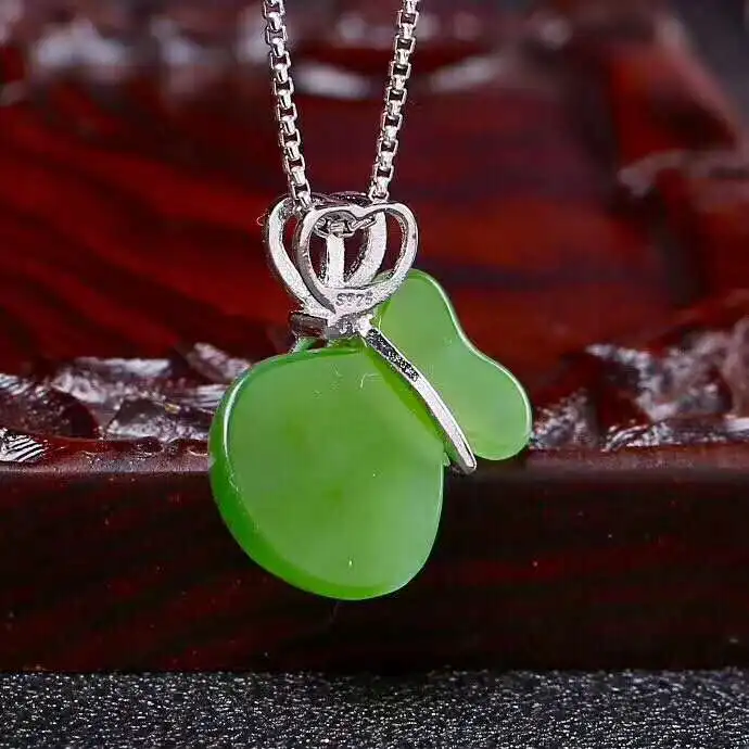 Серебряная подвеска Hetian Biyu j23 #|Подвески| |