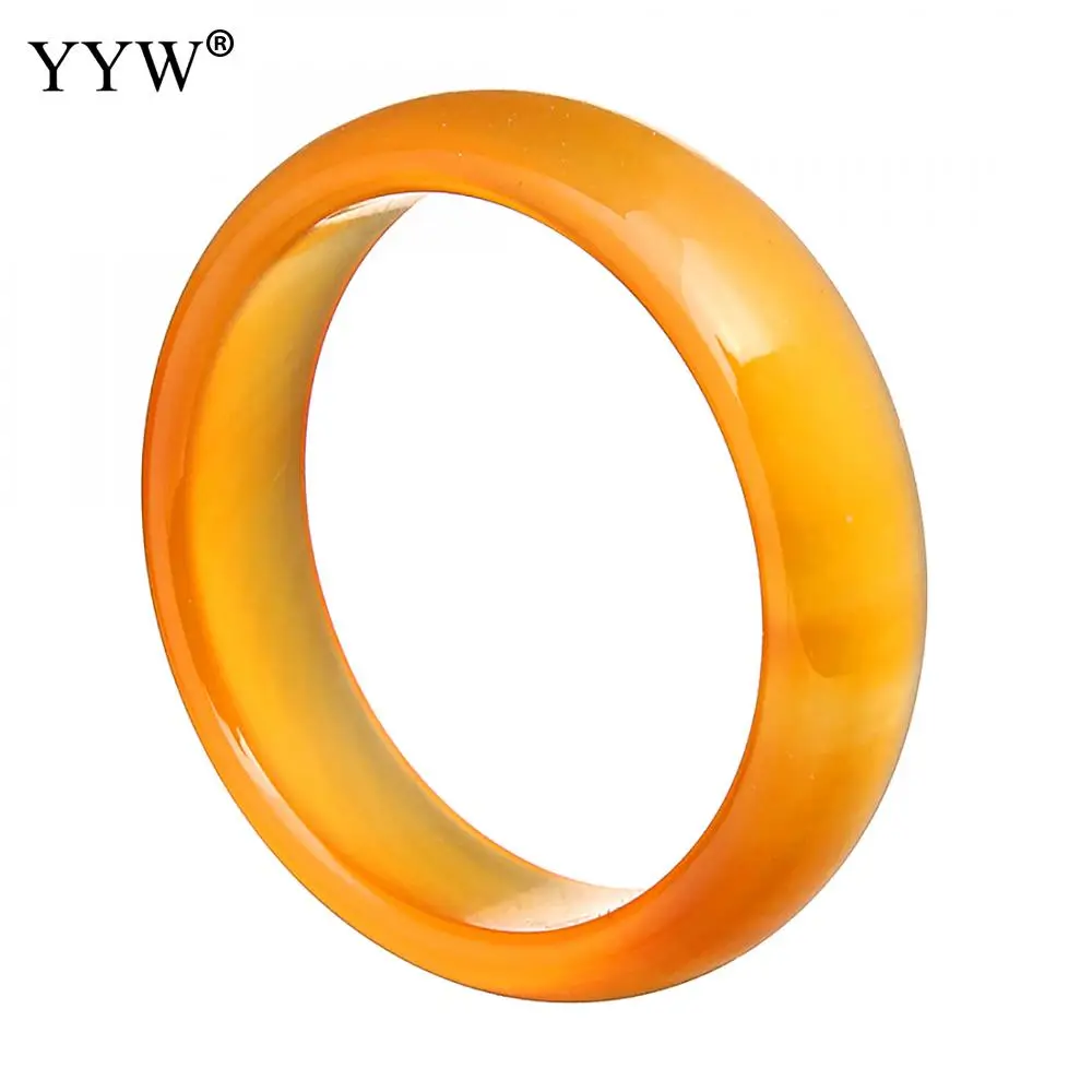 

YYW 2020 Unisex Natural Ring Multicolor Black Green Red Agates Created Circle Natural Stone Finger Rings charms Christmas gifts