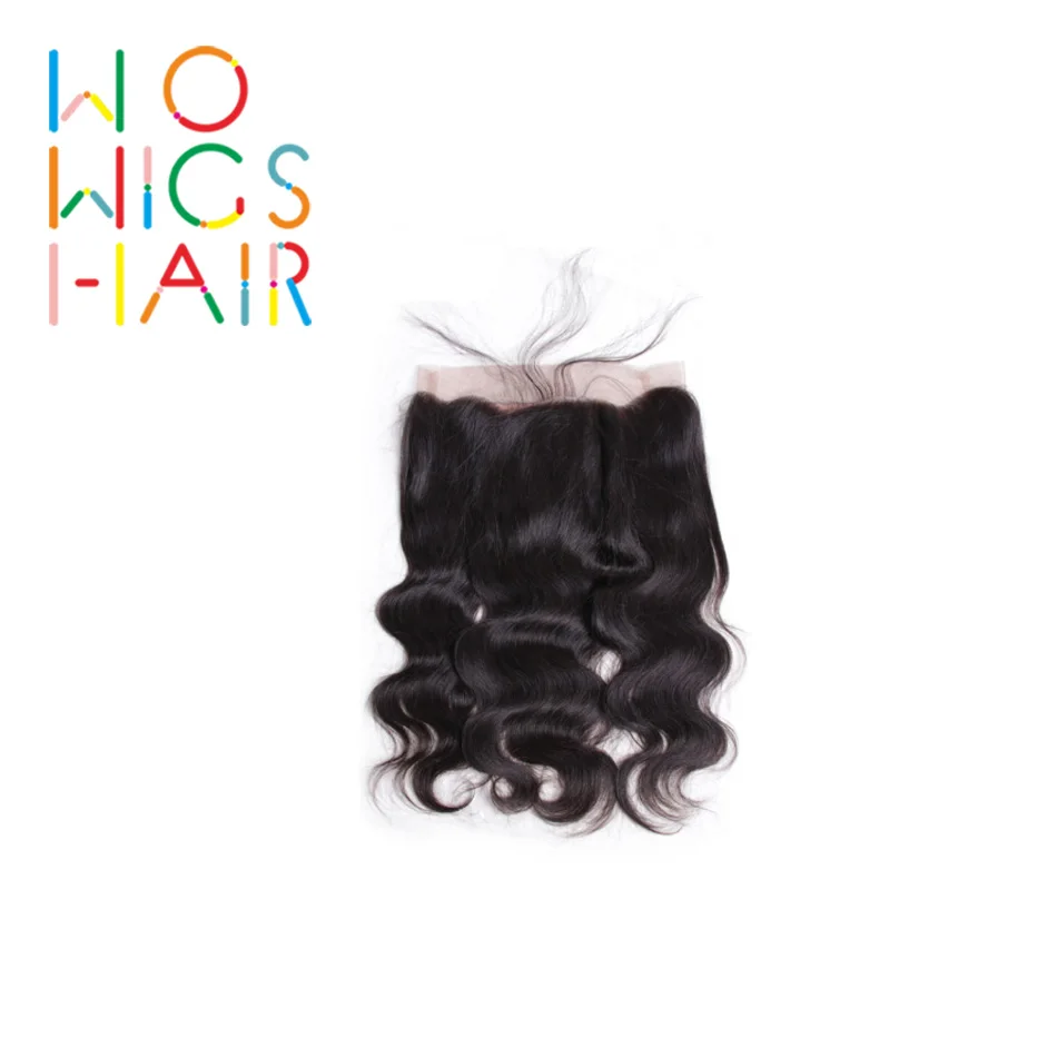 

WoWigs Hair Body Wave 360 Lace Frontal Remy Hair Natural Color 100% Human Hair Free Shipping