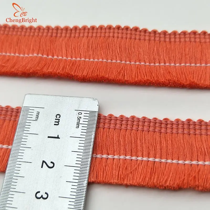 CHENGBRIGHT 1 Ярд 2,5 см широкая кружевная бахрома отделка кисточка бахрома отделка для латинских платьев сценические аксессуары для одежды кружевная лента кисточка - Цвет: Blood