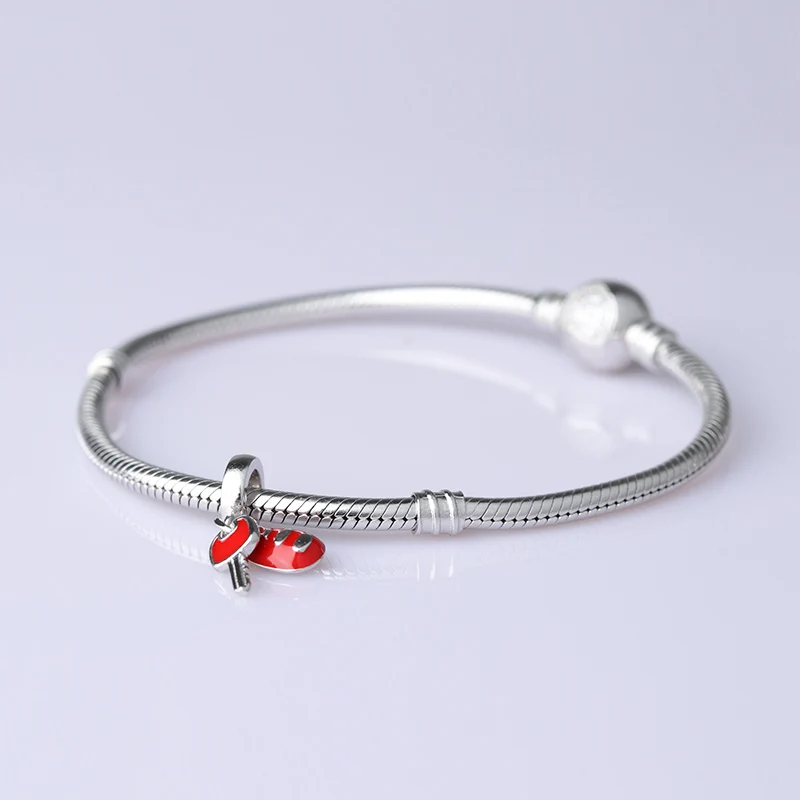 Strollgirl эмаль ключи автомобиля стерлингового серебра Шарм Fit pandora Серебро 925 браслет бусина-Подвеска для DIY ювелирных изделий подарок
