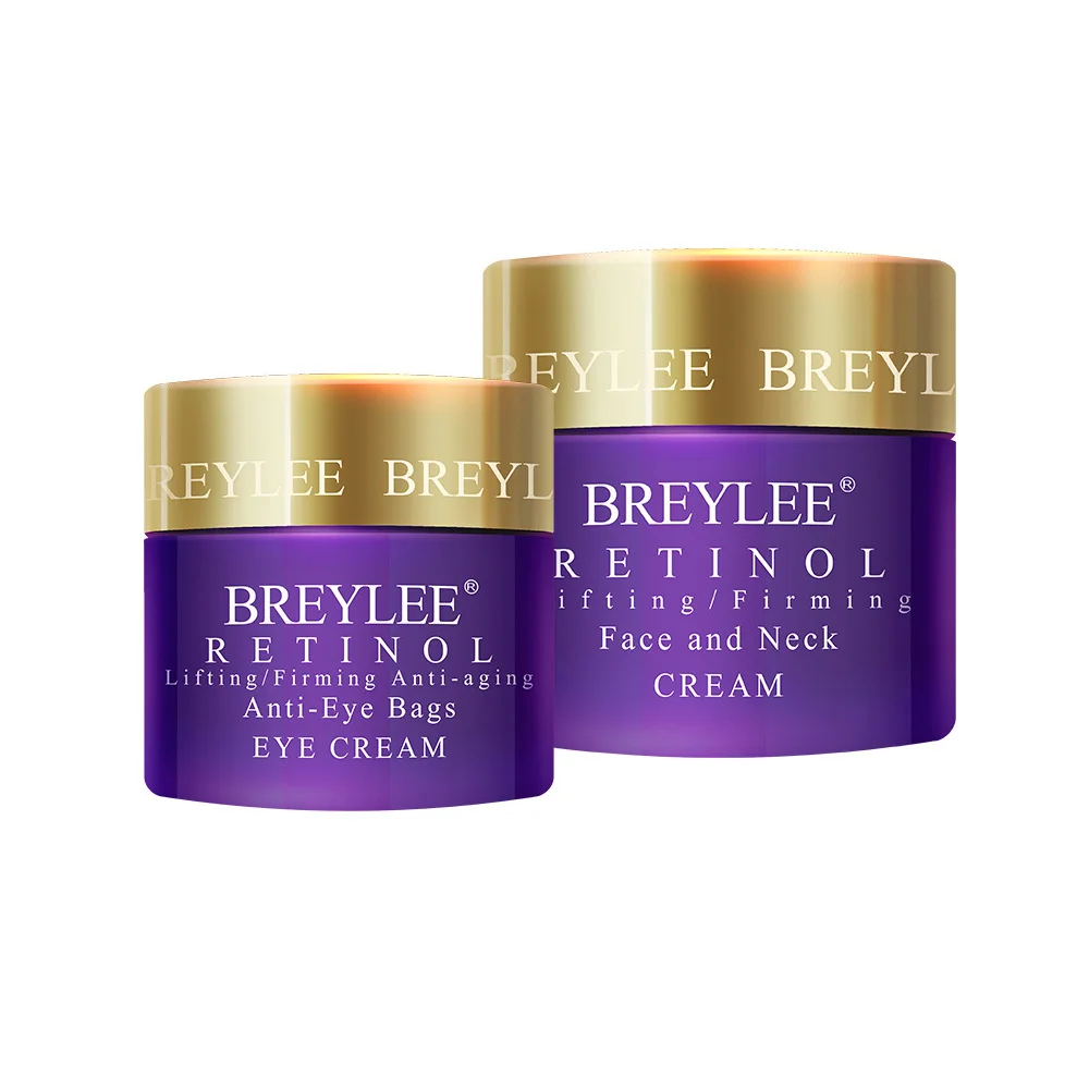 Breylee Retinol набор с омолаживающим эффектом Сыворотка для лица крем для лица Удаляет мелкую линию морщин затягивает увлажняющий крем - Вес нетто: Face and Eye Cream