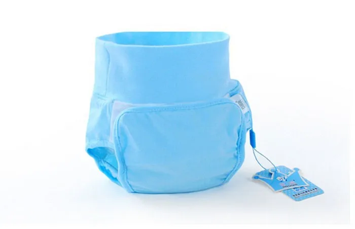Waterproof Blue Тканевые подгузники для новорожденных, хлопковые Дышащие Детские тренировочные штаны для горшка, брендовые мягкие Моющиеся Многоразовые подгузники, 1 шт - Цвет: Waterproof Blue